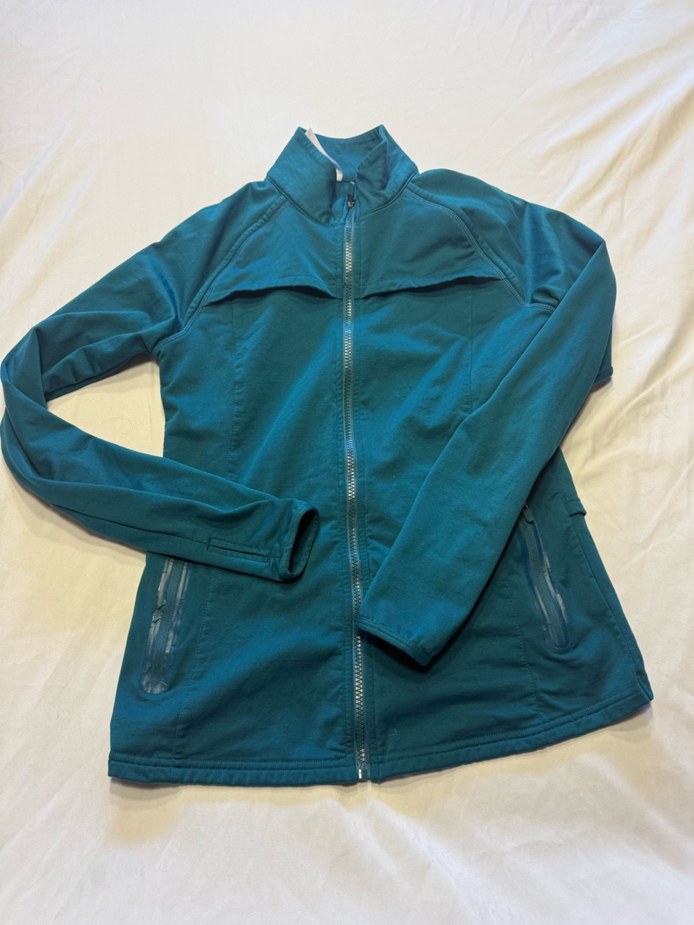 Fabletics Teal Full-Zip Utility Jacket